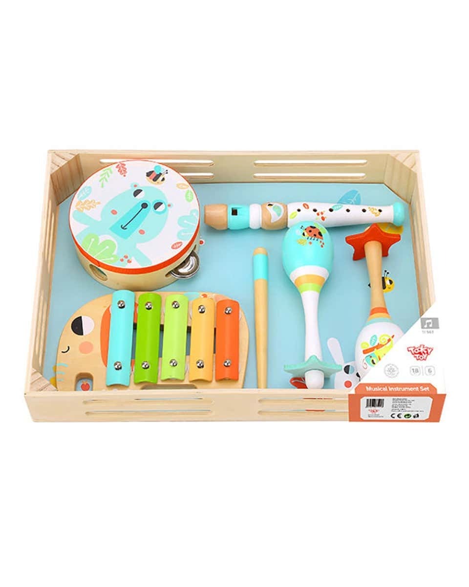 4_455.jpg مجموعة الآلات الموسيقية للأطفال - 6 آلات تعليمية لتنمية الحس الموسيقي - Image 1