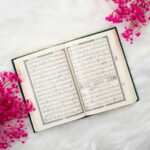 القرآن الكريم بغلاف مخمل أخضر | بحجم متوسط لسهولة تلاوة القرآن  – 14×20 سم - Image 6