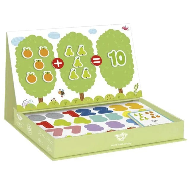 TookyToys-MathThemedMagnetic.jpg صندوق لعب مغناطيسي للرياضيات - 86 قطعة تعليمية شاملة - Image 1