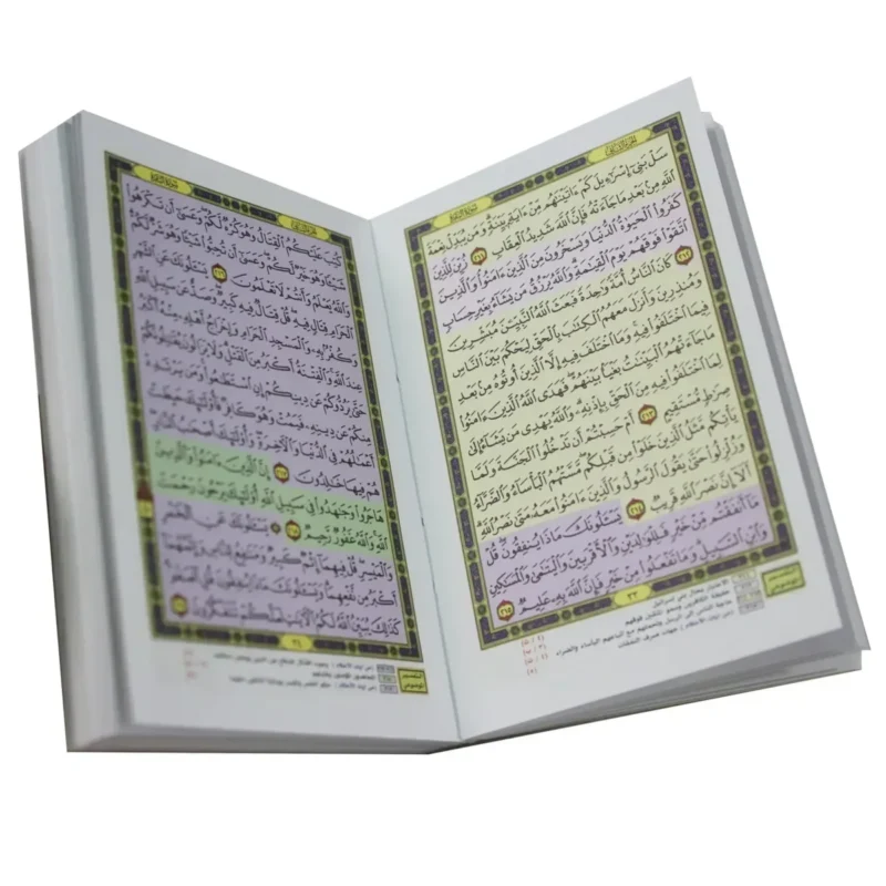 المصحف بالرسم العثماني مع التقسيم الموضوعي مجزء لثلاثة أجزاء - مقاس 8*12 سم