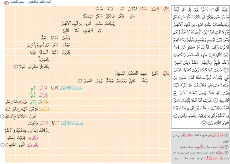 خرائط حفظ القرآن الكريم - 30 جزءاً مع نظام متابعة وتتبع للمراجعة