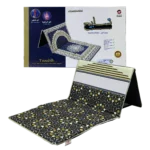 سجادة السندس مع مسند ظهر مريح - دعم فريد للظهر أثناء الصلاة والجلوس