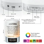 سماعة بلوتوث محمولة مع اضاءة وساعة مدمجة