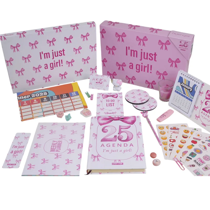 Daftar Agenda Gift Set 2025, I am just a girl Design Daftar Agenda Gift Set 2025, I am just a girl Design