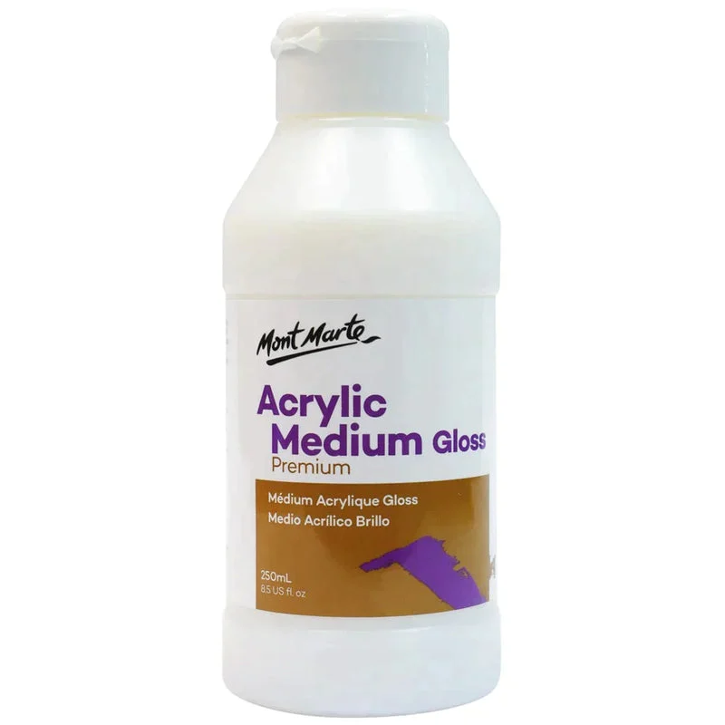 Mont Marte Acrylic Medium - Gloss 250ml - MAMD0012 Mont Marte Acrylic Medium - Gloss 250ml - MAMD0012
