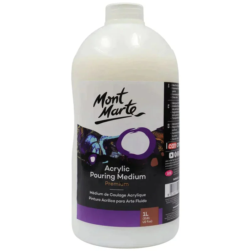 Mont Marte Acrylic Medium - Pouring Medium 1L - PMPP6002 Mont Marte Acrylic Medium - Pouring Medium 1L - PMPP6002