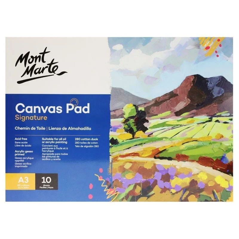 MONT MARTE CANVAS PAD SIGNATURE 280GSM 10SHT A3 - 25125623 MONT MARTE CANVAS PAD SIGNATURE 280GSM 10SHT A3 - 25125623