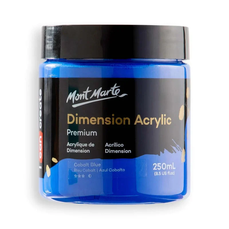 Mont Marte Dimension Acrylic Paint 250ml Pot - Cobalt Blue PMDA2522 Mont Marte Dimension Acrylic Paint 250ml Pot - Cobalt Blue PMDA2522