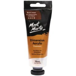 Mont Marte Dimension Acrylic Paint 75ml Tube - Burnt Umber PMDA0036