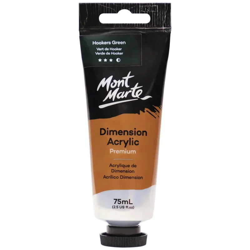 Mont Marte Dimension Acrylic Paint 75ml Tube - Hookers Green Deep PMDA0030 Mont Marte Dimension Acrylic Paint 75ml Tube - Hookers Green Deep PMDA0030