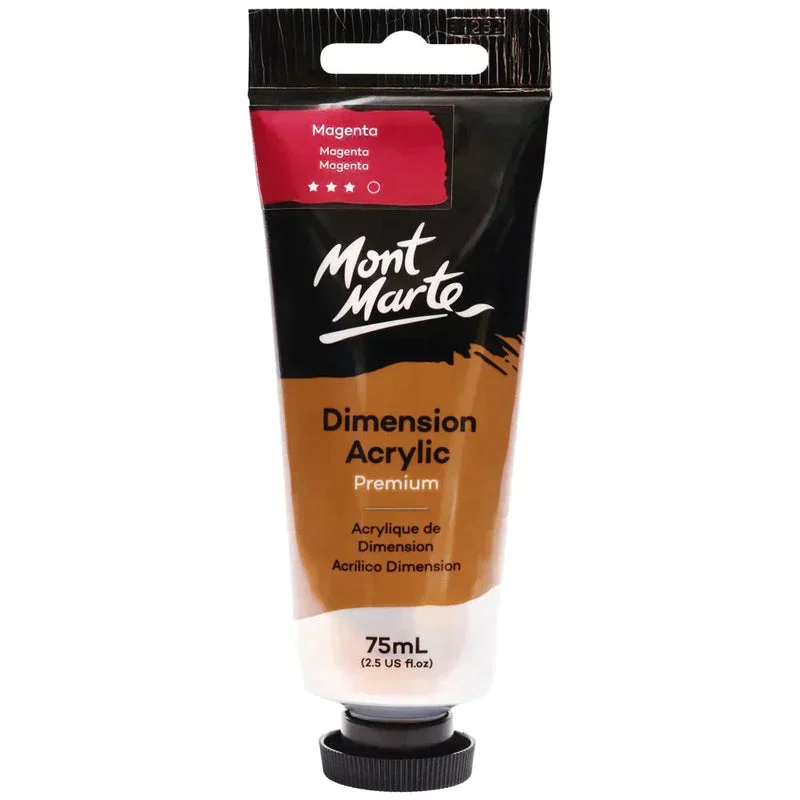 Mont Marte Dimension Acrylic Paint 75ml Tube - Magenta PMDA0013 Mont Marte Dimension Acrylic Paint 75ml Tube - Magenta PMDA0013