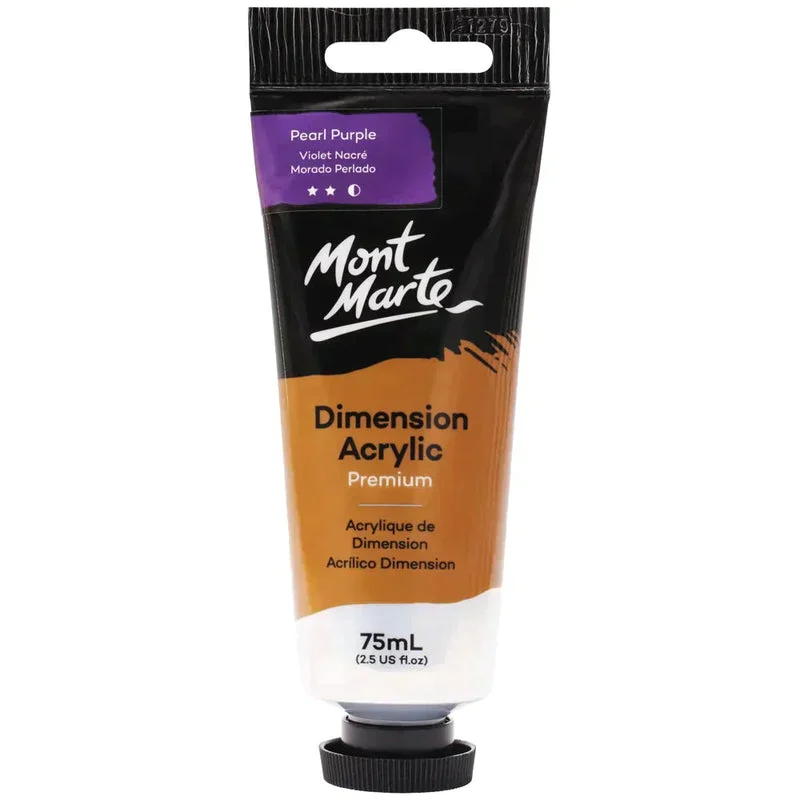 Mont Marte Dimension Acrylic Paint 75ml Tube - Pearl Purple PMDA0047 Mont Marte Dimension Acrylic Paint 75ml Tube - Pearl Purple PMDA0047