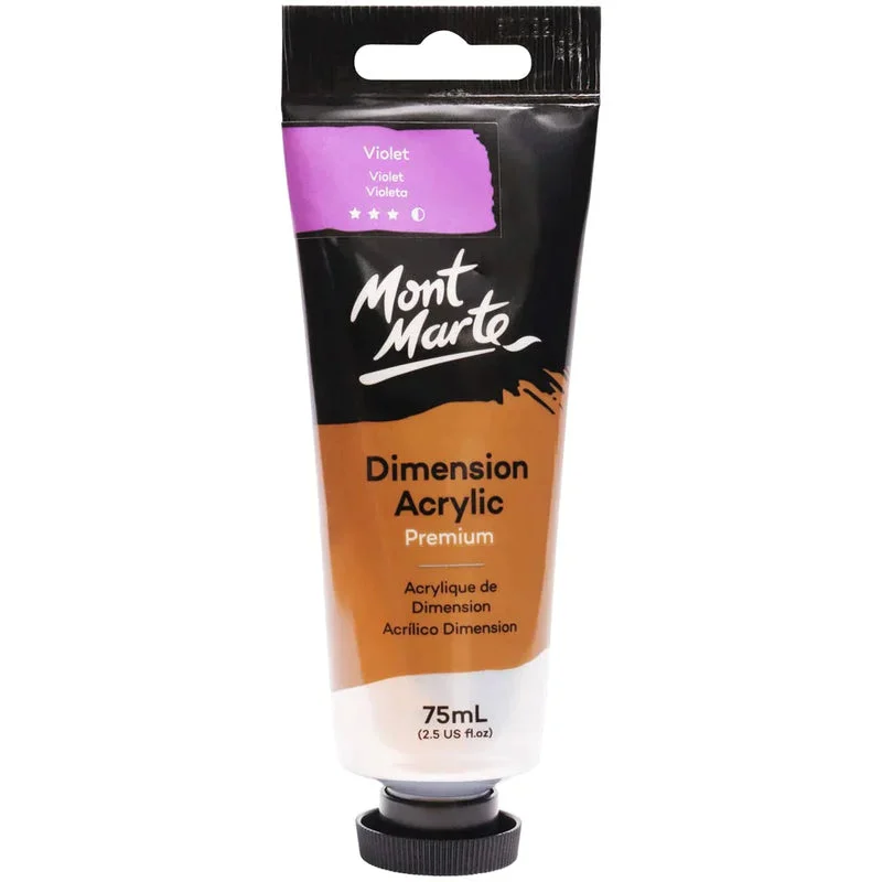 Mont Marte Dimension Acrylic Paint 75ml Tube - Violet PMDA0017 Mont Marte Dimension Acrylic Paint 75ml Tube - Violet PMDA0017