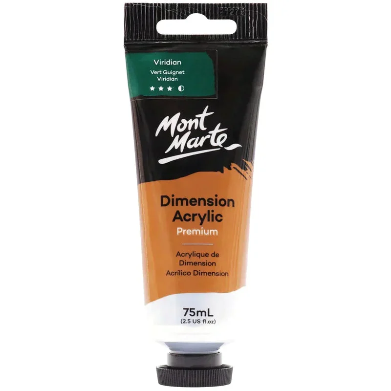 Mont Marte Dimension Acrylic Paint 75ml Tube - Viridian PMDA0025 Mont Marte Dimension Acrylic Paint 75ml Tube - Viridian PMDA0025