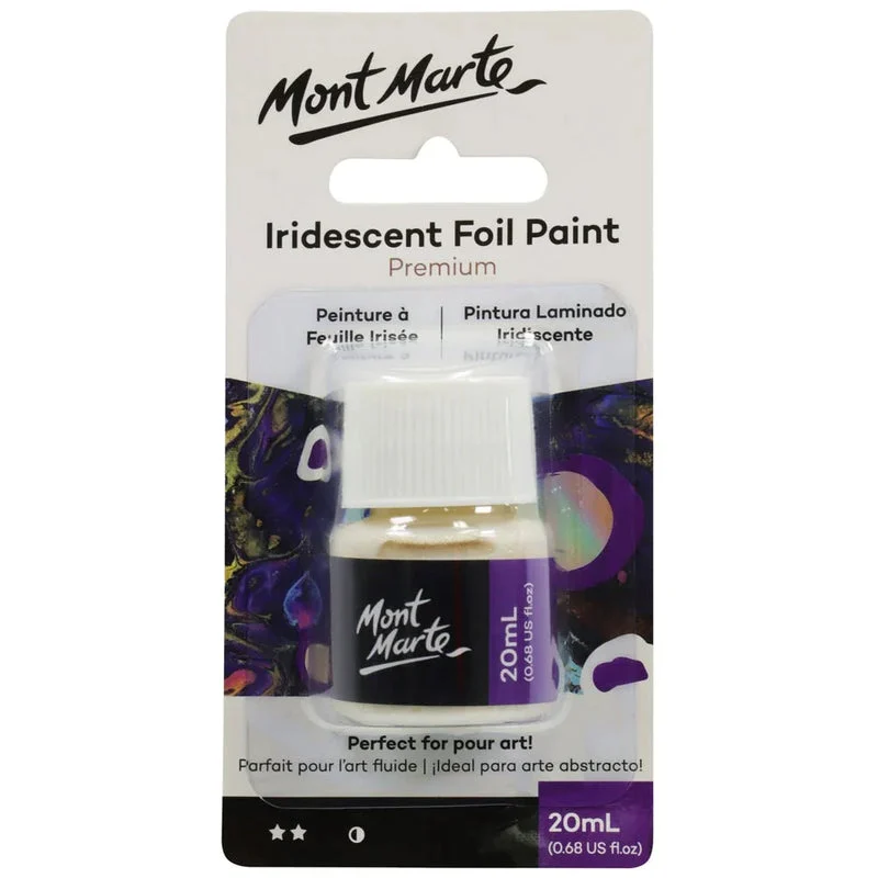 Mont Marte Foil Paint 20ml Bottle - Iridescent - PMPP2003 Mont Marte Foil Paint 20ml Bottle - Iridescent - PMPP2003