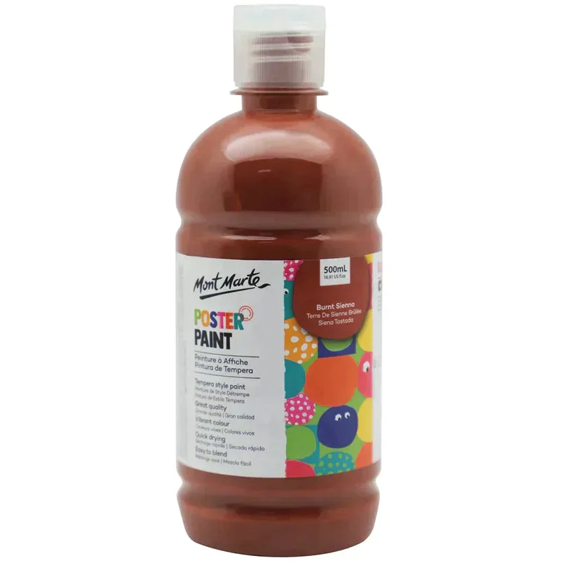 Mont Marte Kids - Poster Paint 500ml MPST0018- Burnt Sienna Mont Marte Kids - Poster Paint 500ml MPST0018- Burnt Sienna
