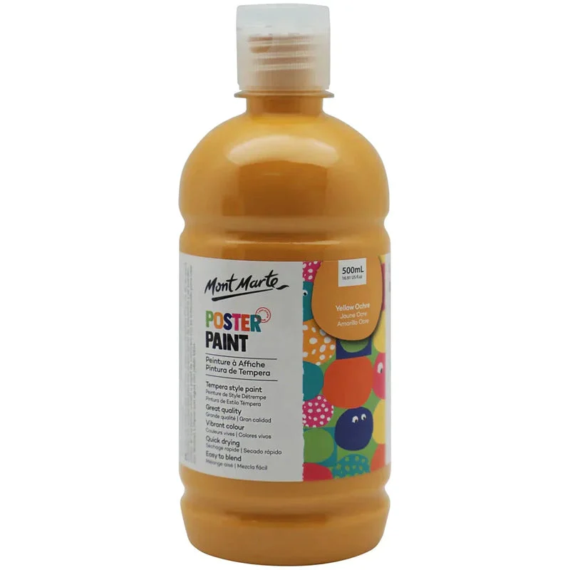 Mont Marte Kids - Poster Paint 500ml MPST0019- Yellow Ochre Mont Marte Kids - Poster Paint 500ml MPST0019- Yellow Ochre