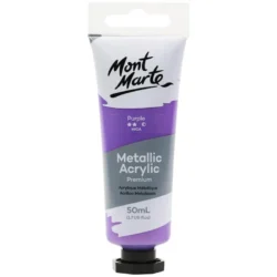 Mont Marte Metallic Acrylic Paint 50ml - Purple - PMMT5004
