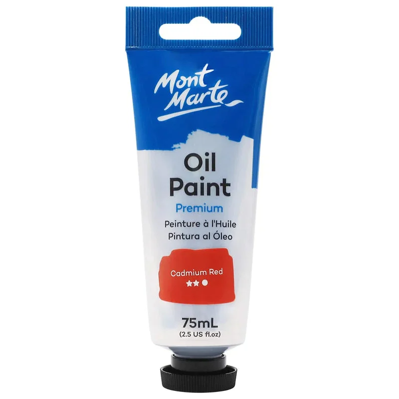 Mont Marte Oil Paint 75ml Tube - Cadmium Red MPO7510 Mont Marte Oil Paint 75ml Tube - Cadmium Red MPO7510