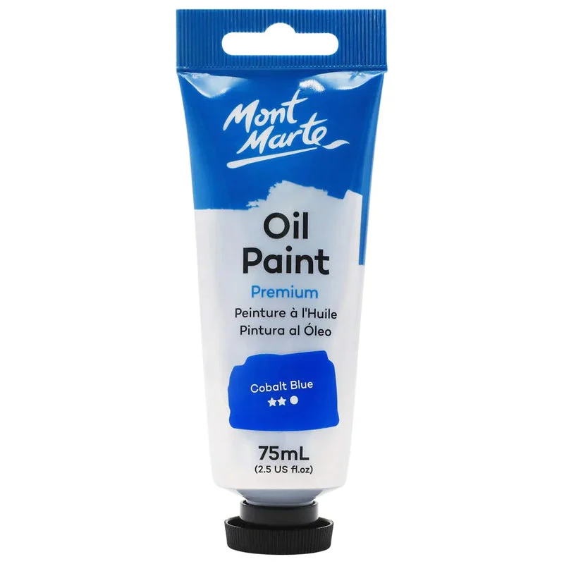 Mont Marte Oil Paint 75ml Tube - Cobalt Blue MPO7522 Mont Marte Oil Paint 75ml Tube - Cobalt Blue MPO7522