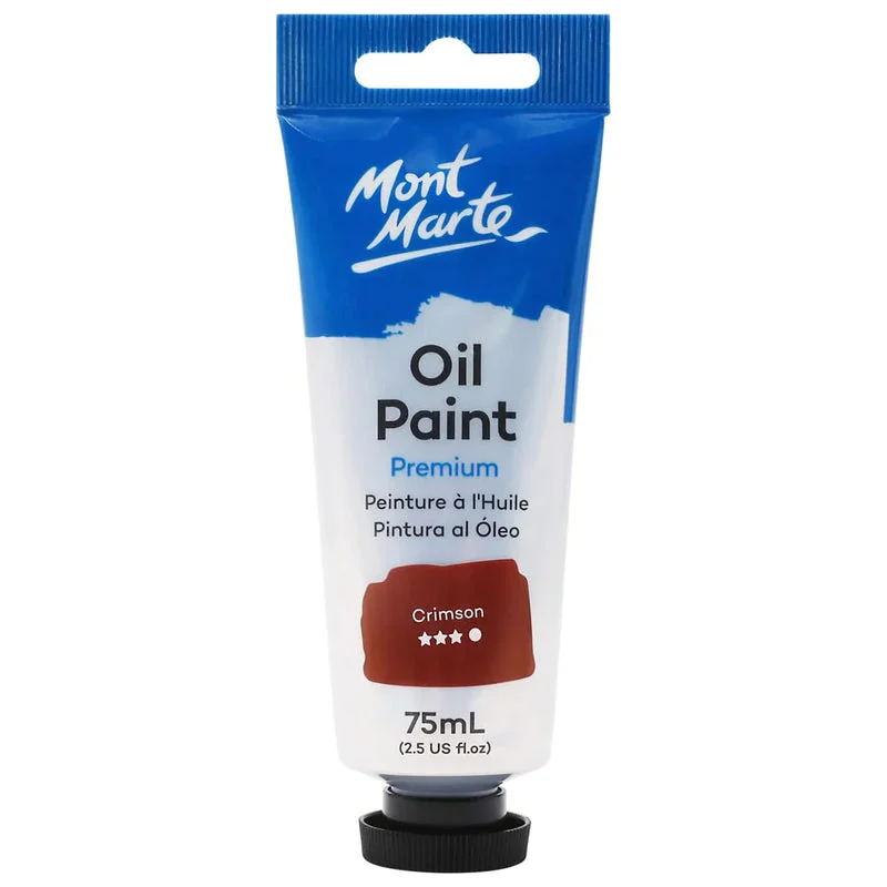 Mont Marte Oil Paint 75ml Tube - Crimson MPO7512 Mont Marte Oil Paint 75ml Tube - Crimson MPO7512