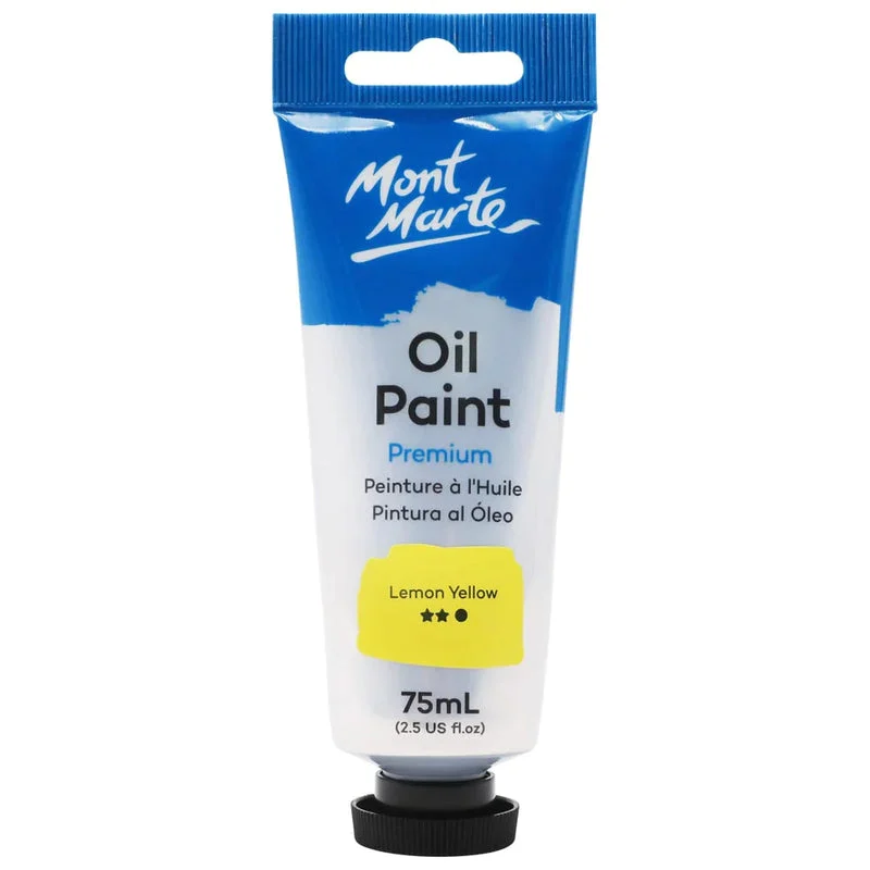 Mont Marte Oil Paint 75ml Tube - Lemon Yellow MPO7503 Mont Marte Oil Paint 75ml Tube - Lemon Yellow MPO7503