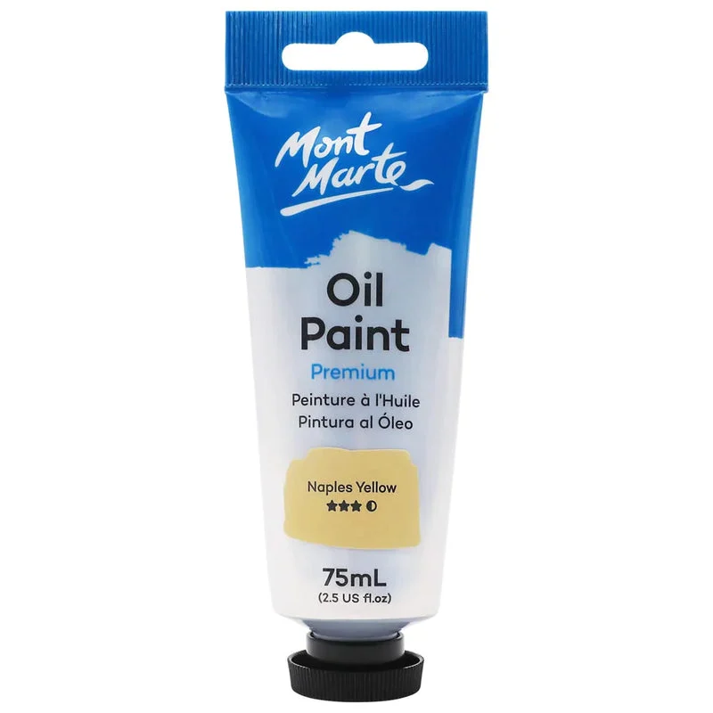 Mont Marte Oil Paint 75ml Tube - Naples Yellow MPO7533 Mont Marte Oil Paint 75ml Tube - Naples Yellow MPO7533
