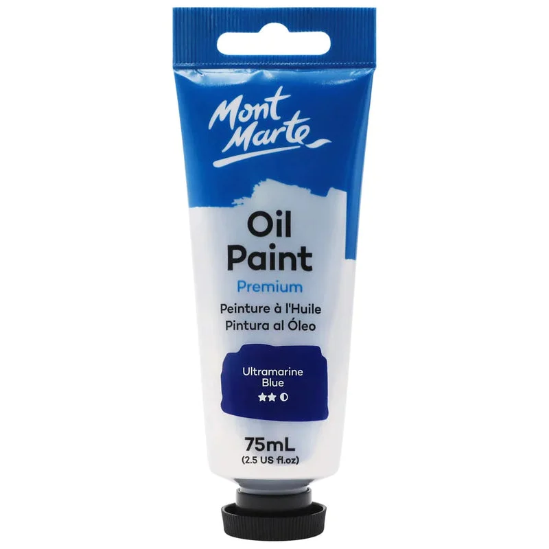 Mont Marte Oil Paint 75ml Tube - Ultramarine Blue MPO7521 Mont Marte Oil Paint 75ml Tube - Ultramarine Blue MPO7521