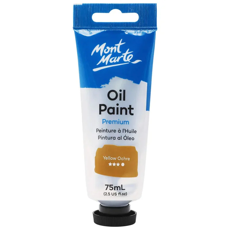 Mont Marte Oil Paint 75ml Tube - Yellow Ochre MPO7535 Mont Marte Oil Paint 75ml Tube - Yellow Ochre MPO7535