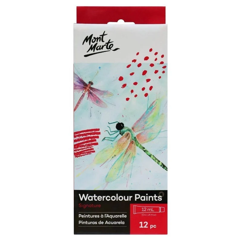 Mont Marte Paint Set - Watercolour Paint 12pc x 12ml - PMHS0027 Mont Marte Paint Set - Watercolour Paint 12pc x 12ml - PMHS0027