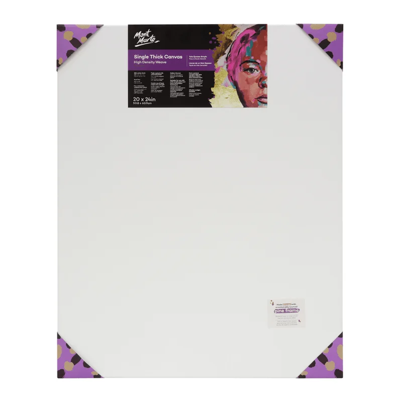 Mont Marte Premium Series Canvas Single Thick 20" x 24" - 50.8 x 60.9cm - 25125109 Mont Marte Premium Series Canvas Single Thick 20" x 24" - 50.8 x 60.9cm - 25125109