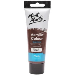 Mont Marte Signature Acrylic Paint 75ml Tube - Burnt Umber - MSCH7527