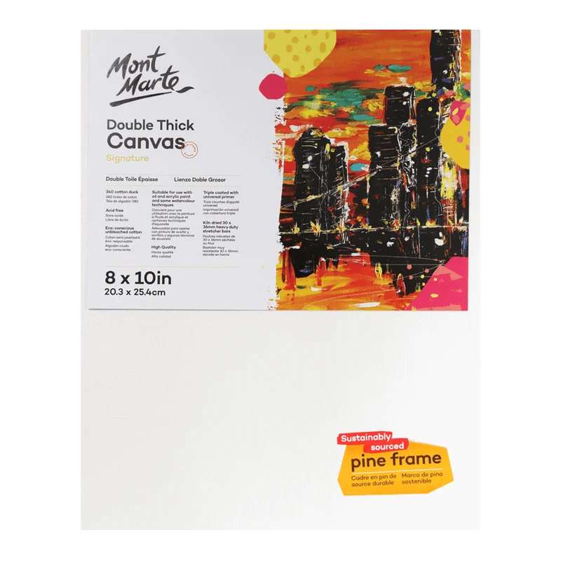 Mont Marte Signature Canvas Double Thick 8" x 10" - 20.3 x 25.4cm - 25125302 Mont Marte Signature Canvas Double Thick 8" x 10" - 20.3 x 25.4cm - 25125302