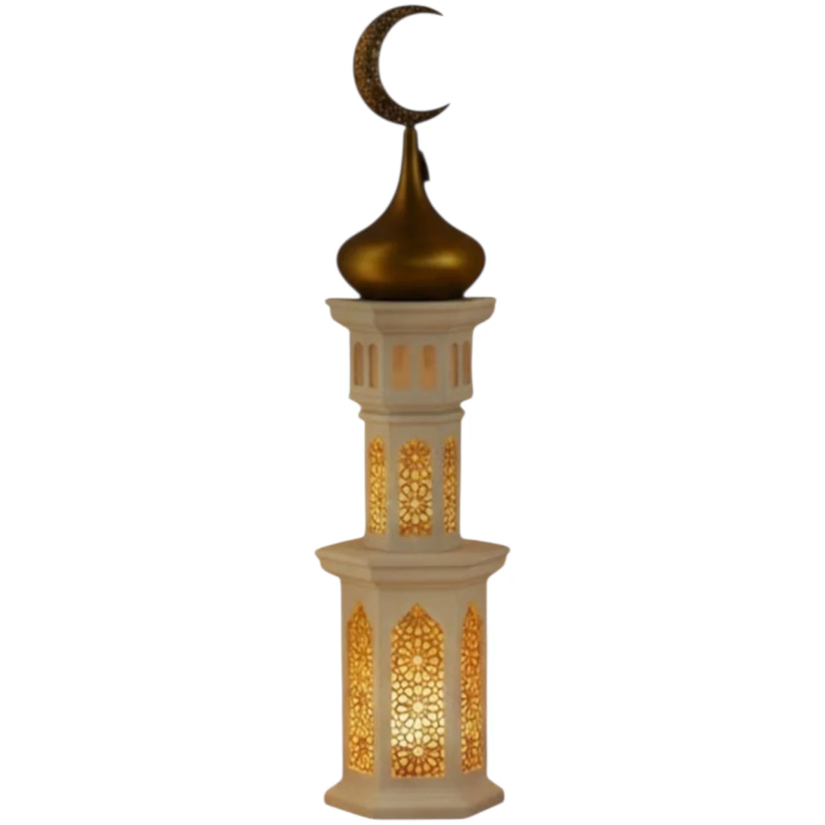 زينة رمضان مئذنة ثلاثية الأبعاد بإضاءة: ديكور فاخر للمنزل زينة رمضان مئذنة ثلاثية الأبعاد بإضاءة: ديكور فاخر للمنزل